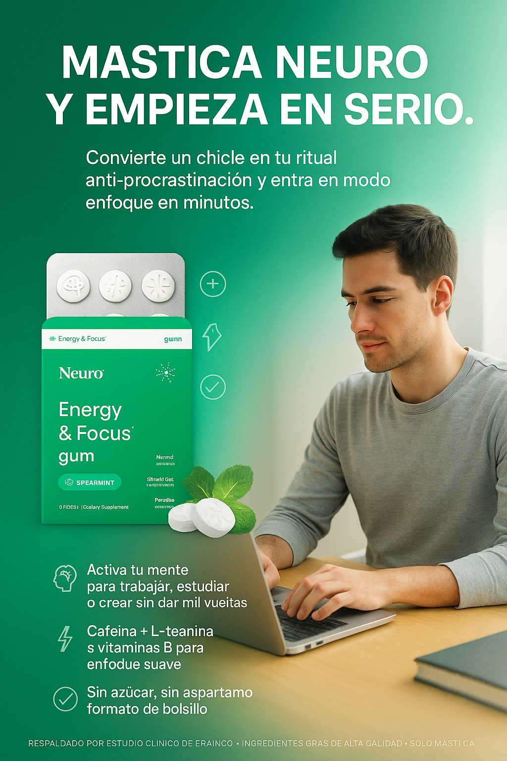 Goma De Mascar Energy & Focus Neurogum